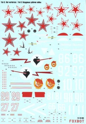 Foxbot Decals FBOT48008 Yakovlev Yak-9, red warhorses 1/48