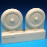 Barracuda Studios BCR32070 Messerschitt Bf-109G Wheels - Ribbed Hub, Ribbed Tire/tyre 1/32
