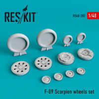 Reskit RS48-0282 F-89 Scorpion wheels set Revell 1/48