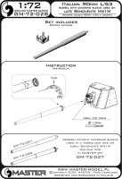 Master (Pl) G72028 Italian 90mm L/53 gun barrel w/ cover. sleeve 1/72