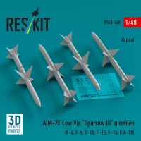 Reskit 48458 AIM-7F Low Vis 'Sparrow III' missiles (4x) 1/48