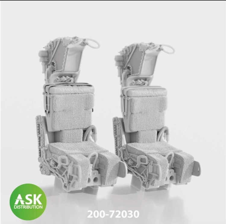 Art Scale 200-A72030 GRU-7A ejection seat excluding seat belts, 2 pcs. - Grumman F-14A/F-14B Tomcat Late 1/72