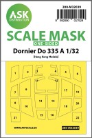 Art Scale 200-M32039 Dornier Do-335A canopy frame paint masks (outside only) 1/32