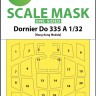 Art Scale 200-M32039 Dornier Do-335A canopy frame paint masks (outside only) 1/32