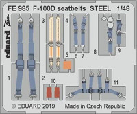 Eduard FE985 1/48 F-100D seatbelts STEEL (TRUMP)