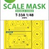 Art Scale 200-M48042 Lockheed T-33A wheels and canopy frame paint masks (inside and outside) 1/48