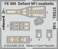 Eduard FE909 Defiant NF.I seatbelts STEEL 1/48