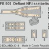 Eduard FE909 Defiant NF.I seatbelts STEEL 1/48