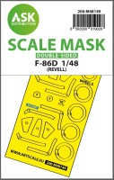 Art Scale 200-M48149 North-American F-86D Sabre wheels and canopy frame paint mask (inside and outside) 1/48