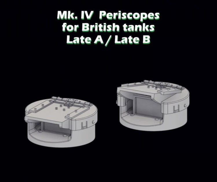 Sbs Model 3D014 Mk.IV Periscopes for British tanks Late A/B 1/35