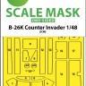 Art Scale 200-M48255 Douglas B-26K Counter Invader one-sided self adhesive fit masks for clear parts 1/48