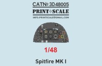 Print Scale 3D48005 Instrumental panel Supermarine Spitfire Mk. l 1/48