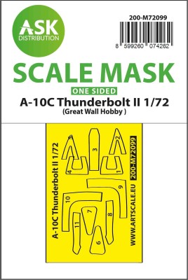 Art Scale 200-M72099 Fairchild A-10C Thunderbolt II single-sided self-adhesive fit mask 1/72