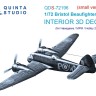 Quinta Studio QDS-72196 Bristol Beaufighter Mk.I (Hasegawa/MPM/Hobby2000) (малая версия) 3D Декаль интерьера кабины 1/72
