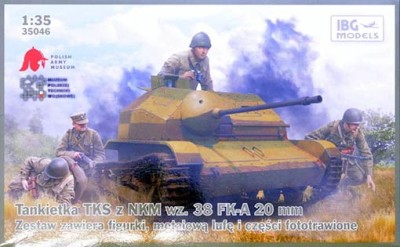 IBG Models 35046 TKS Tankette w/ wz.38 FK-A 20mm Gun &amp; 2 fig. 1/35