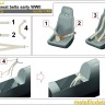 Metallic Details P48023 Luftwaffe seat belts early WWII (3D-Printed) 1/48