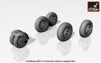 Armory ARAW48026 Mikoyan MiG-31 wheels with weighted tires/tyresMiG-31, MiG-31BM 1/48