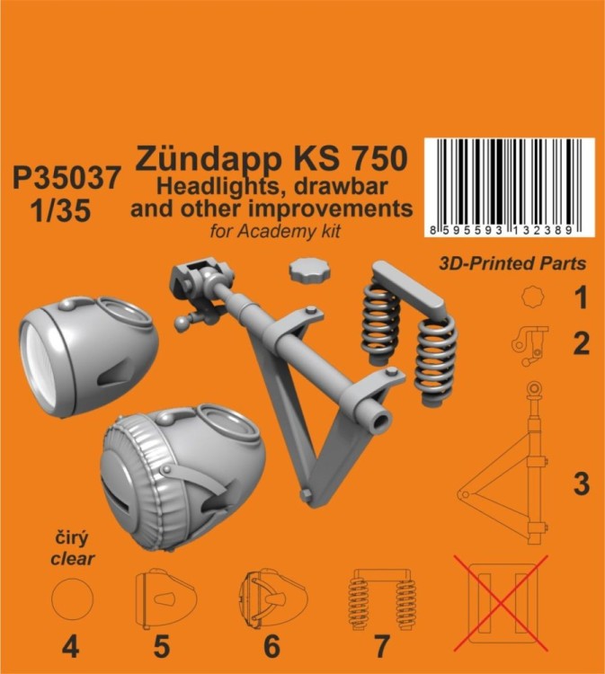 CMK P35037 Zundapp KS 750 - upgrade set (ACAD) 3D-Print 1/35