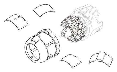 CMK 4095 J1N Irving - engine set for TAM (Nakajima Sakae) 1/48