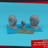 Armory ARAW72349 Boeing B-17B/B-17C/B-17D/B-17E/B-17F Flying Fortress wheels with weighted tyres type "a" 1/72