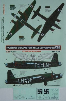 Kora Model MD48014 Mask V.Wellington Mk.IC Luftwaffe service III 1/48