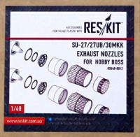 Reskit RSU48-0012 Su-27/27UB/30MKK exhhaust nozzles (HOBBYB) 1/48