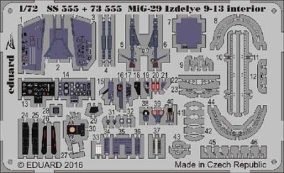 Eduard SS555 MiG-29 Izdelye 9-13 interior 1/72