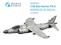 Quinta studio QD48344 Sea Harrier FA.2 (Kinetic) 3D Декаль интерьера кабины 1/48