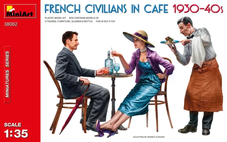 Miniart 38062 French Civilians in Cafe 1930-40's (3 fig.) 1/35