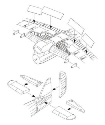 CMK 7280 Typhoon Mk. I – Control surfaces set for Airfi 1/72