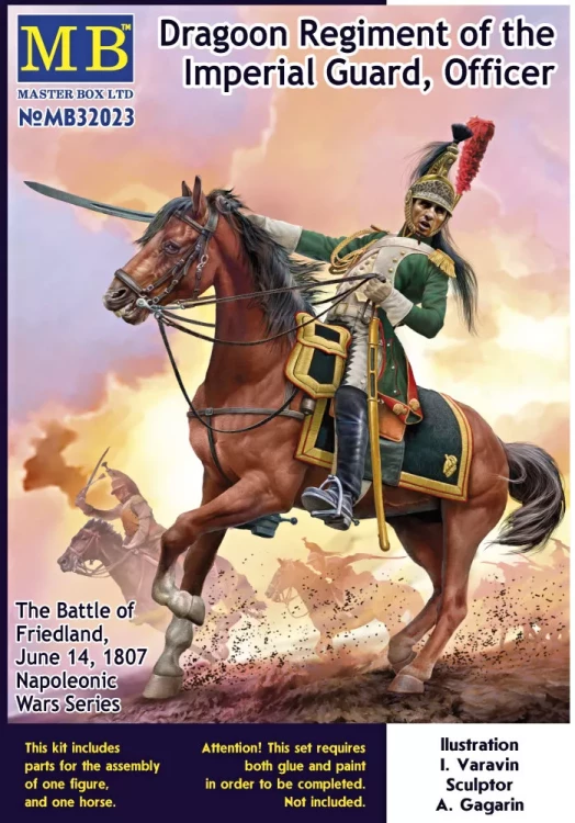 Master Box 3223 Dragoon Regiment of Imperial Guard, Officer 1/32
