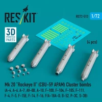 Reskit 72513 Mk 20 'Rockeye II' (CBU-59 APAM) Cluster bomb 1/72