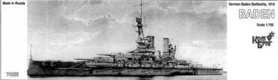 Combrig 70255 German Baden Battleship, 1916 1/700