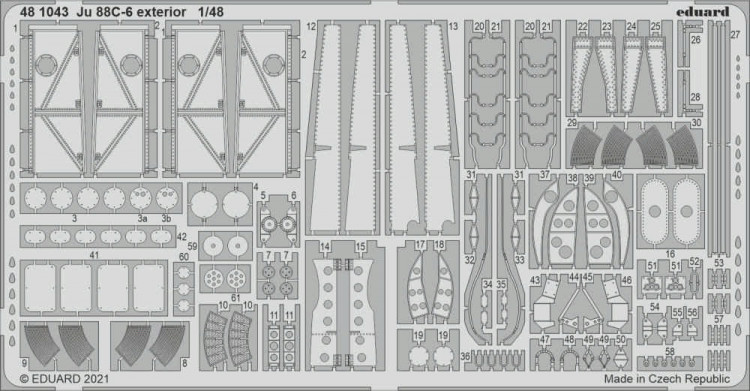 Eduard 481043 SET Ju 88C-6 exterior (ICM) 1:48