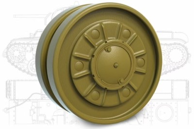 Miniarm 35221 КВ-1Э, КВ-1 Опорный каток усиленный без перфорации диска (Обр. 41г) 1/35