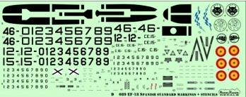 Model Maker Decals D72089 McDonnell-Douglas F/A-18 SPAIN STANDARD MARKINGS + STENCILS 1/72