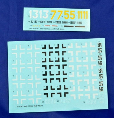 HM Decals HMD-48033 1/48 Decals Bf 109G over the Czech territory Pt.1