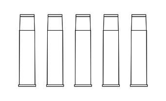 CMK B72058 M4A1 Shermann Cartridge case 75mm 5 pcs 1/72