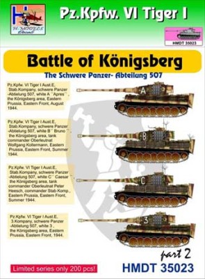 Hm Decals HMDT35023 1/35 Decals Pz.Kpfw.VI Tiger I Battle K?nigsberg 2