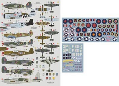 Dk Decals 72057 Fighter-bombers over W.Europe, MTO and CBI 1/72