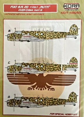 Kora Model 48065 Decals Fiat BR.20 Ruth over China Part III 1/48