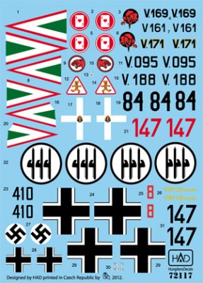 HAD 72117 Decal CR-32 (Hungary , Italy, Germany) 1/72