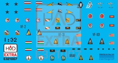 HAD E321007 F-14A/D Helmet &amp; dress sewing markings Vol.1 1/32