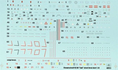 HAD 48153 Decal Messerschmitt Bf 109 Emil STENCILS 1/48