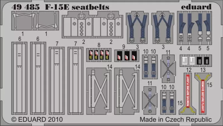 Eduard 49485 Set F-15E Seatbelts (Acad 12215) 1/48
