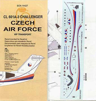 BOA Decals 14427 CL 601 A-3 Challenger (Czech AF) 1/144
