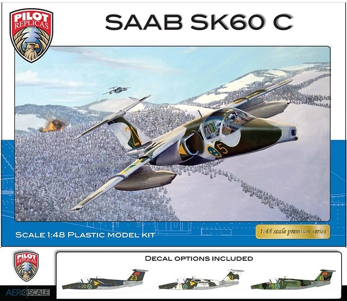 Pilot Replicas PR48A008 SAAB SK60 C Top quality plastic kit with surface details 2nd to none 1/48