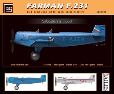 Sbs Model M7039 Farman F.231 'Sebastienne Guyot' (resin kit) 1/72