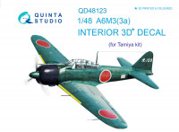 Quinta studio QD48123 A6M3 (для модели Tamiya) 3D декаль интерьера кабины 1/48