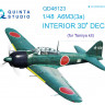 Quinta studio QD48123 A6M3 (для модели Tamiya) 3D декаль интерьера кабины 1/48